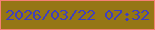 文字の大きさ：5、枠の色：f58076、背景の色：957615、文字の色：3f3fbe 無料ブログパーツのブログ時計