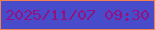 文字の大きさ：2、枠の色：f5814e、背景の色：484cca、文字の色：931280 無料ブログパーツのブログ時計
