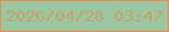 文字の大きさ：1、枠の色：f5844d、背景の色：9ac7a1、文字の色：c8a06c 無料ブログパーツのブログ時計