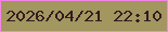 文字の大きさ：2、枠の色：f584e4、背景の色：a1975f、文字の色：361a22 無料ブログパーツのブログ時計