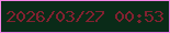 文字の大きさ：5、枠の色：f585e8、背景の色：0a2b18、文字の色：822130 無料ブログパーツのブログ時計