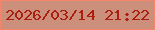 文字の大きさ：3、枠の色：f5866c、背景の色：cb8f7c、文字の色：aa1f0e 無料ブログパーツのブログ時計