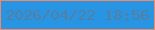 文字の大きさ：2、枠の色：f58861、背景の色：2795e4、文字の色：547f9f 無料ブログパーツのブログ時計