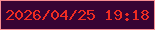 文字の大きさ：3、枠の色：f58d92、背景の色：370334、文字の色：ef2c23 無料ブログパーツのブログ時計