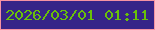 文字の大きさ：4、枠の色：f593a3、背景の色：362488、文字の色：69c009 無料ブログパーツのブログ時計