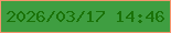 文字の大きさ：4、枠の色：f5956d、背景の色：3f9e41、文字の色：1a7308 無料ブログパーツのブログ時計