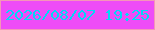 文字の大きさ：2、枠の色：f595b8、背景の色：ee4cf7、文字の色：02d9f5 無料ブログパーツのブログ時計