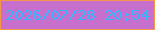文字の大きさ：3、枠の色：f59648、背景の色：c66fcd、文字の色：37b7ff 無料ブログパーツのブログ時計