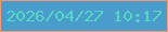 文字の大きさ：4、枠の色：f59674、背景の色：4a9dca、文字の色：56d6c4 無料ブログパーツのブログ時計