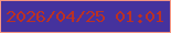 文字の大きさ：3、枠の色：f59683、背景の色：45329d、文字の色：ba3124 無料ブログパーツのブログ時計