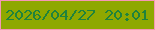 文字の大きさ：3、枠の色：f597b5、背景の色：8ea800、文字の色：1f833c 無料ブログパーツのブログ時計