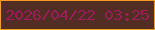 文字の大きさ：2、枠の色：f59b26、背景の色：522d24、文字の色：9a1c59 無料ブログパーツのブログ時計