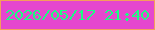 文字の大きさ：4、枠の色：f59e5b、背景の色：e547ce、文字の色：1afc83 無料ブログパーツのブログ時計