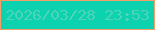 文字の大きさ：2、枠の色：f59f6b、背景の色：0dd2af、文字の色：50d4b8 無料ブログパーツのブログ時計