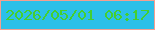 文字の大きさ：3、枠の色：f59f90、背景の色：2cc0e8、文字の色：44cf30 無料ブログパーツのブログ時計