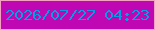 文字の大きさ：4、枠の色：f5a1c1、背景の色：c007b4、文字の色：049ce2 無料ブログパーツのブログ時計