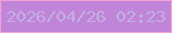 文字の大きさ：2、枠の色：f5a1d6、背景の色：c084d9、文字の色：c4b0e2 無料ブログパーツのブログ時計