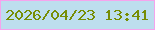文字の大きさ：5、枠の色：f5a4ed、背景の色：bddeee、文字の色：768d04 無料ブログパーツのブログ時計