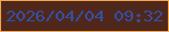文字の大きさ：3、枠の色：f5a550、背景の色：4f281b、文字の色：344fa7 無料ブログパーツのブログ時計