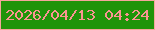 文字の大きさ：5、枠の色：f5a69b、背景の色：1f9409、文字の色：f99592 無料ブログパーツのブログ時計