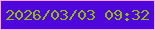 文字の大きさ：4、枠の色：f5a7fb、背景の色：4f06da、文字の色：90bc10 無料ブログパーツのブログ時計