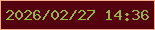 文字の大きさ：3、枠の色：f5a98b、背景の色：53020e、文字の色：9bb143 無料ブログパーツのブログ時計