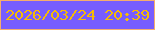 文字の大きさ：3、枠の色：f5ad6d、背景の色：775dfe、文字の色：f5bb05 無料ブログパーツのブログ時計