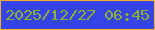 文字の大きさ：4、枠の色：f5ae2f、背景の色：3544e6、文字の色：8eb331 無料ブログパーツのブログ時計