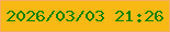 文字の大きさ：5、枠の色：f5ae5f、背景の色：f8b914、文字の色：0b8106 無料ブログパーツのブログ時計