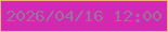 文字の大きさ：1、枠の色：f5b178、背景の色：d229b3、文字の色：9b729a 無料ブログパーツのブログ時計