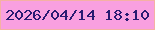 文字の大きさ：5、枠の色：f5b1a3、背景の色：f9a0e0、文字の色：291b72 無料ブログパーツのブログ時計