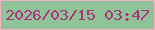 文字の大きさ：2、枠の色：f5b2c3、背景の色：91c399、文字の色：aa347d 無料ブログパーツのブログ時計