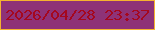 文字の大きさ：1、枠の色：f5b330、背景の色：8e3277、文字の色：a5071e 無料ブログパーツのブログ時計