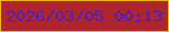 文字の大きさ：1、枠の色：f5b41d、背景の色：ae252d、文字の色：4c20ba 無料ブログパーツのブログ時計
