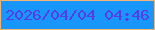 文字の大きさ：3、枠の色：f5b570、背景の色：1896fa、文字の色：553ce4 無料ブログパーツのブログ時計