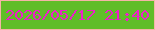 文字の大きさ：2、枠の色：f5b5a6、背景の色：60bd28、文字の色：ed1fc9 無料ブログパーツのブログ時計