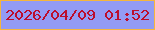 文字の大きさ：3、枠の色：f5b63c、背景の色：939bf4、文字の色：bc0d2d 無料ブログパーツのブログ時計