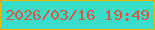 文字の大きさ：1、枠の色：f5ba00、背景の色：39deca、文字の色：db543c 無料ブログパーツのブログ時計