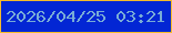 文字の大きさ：1、枠の色：f5bb2b、背景の色：0326d4、文字の色：78acd6 無料ブログパーツのブログ時計