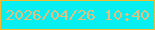 文字の大きさ：2、枠の色：f5bc2f、背景の色：08eff2、文字の色：e2bf7f 無料ブログパーツのブログ時計