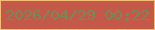 文字の大きさ：4、枠の色：f5bd73、背景の色：c45949、文字の色：748b57 無料ブログパーツのブログ時計