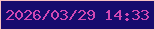 文字の大きさ：2、枠の色：f5c3c3、背景の色：160c6e、文字の色：d148b4 無料ブログパーツのブログ時計