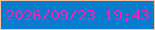 文字の大きさ：4、枠の色：f5c4a4、背景の色：087ccf、文字の色：ec26af 無料ブログパーツのブログ時計