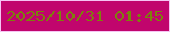 文字の大きさ：3、枠の色：f5c4f3、背景の色：c1056d、文字の色：7c820c 無料ブログパーツのブログ時計