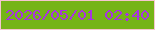 文字の大きさ：5、枠の色：f5c6cf、背景の色：75b417、文字の色：a932e3 無料ブログパーツのブログ時計