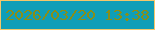 文字の大きさ：3、枠の色：f5c76a、背景の色：109eb7、文字の色：8a8e18 無料ブログパーツのブログ時計