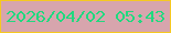 文字の大きさ：4、枠の色：f5c821、背景の色：d7a5ad、文字の色：20d97f 無料ブログパーツのブログ時計
