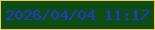 文字の大きさ：2、枠の色：f5c853、背景の色：0b4d15、文字の色：1c3cd2 無料ブログパーツのブログ時計