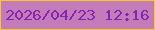 文字の大きさ：3、枠の色：f5ca22、背景の色：c47bb9、文字の色：8724b0 無料ブログパーツのブログ時計