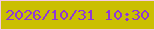 文字の大きさ：5、枠の色：f5cbe4、背景の色：cabf02、文字の色：8f38d5 無料ブログパーツのブログ時計